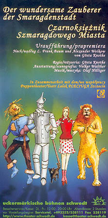 Werbegrafik zum Theaterstück in Schwedt 2004
